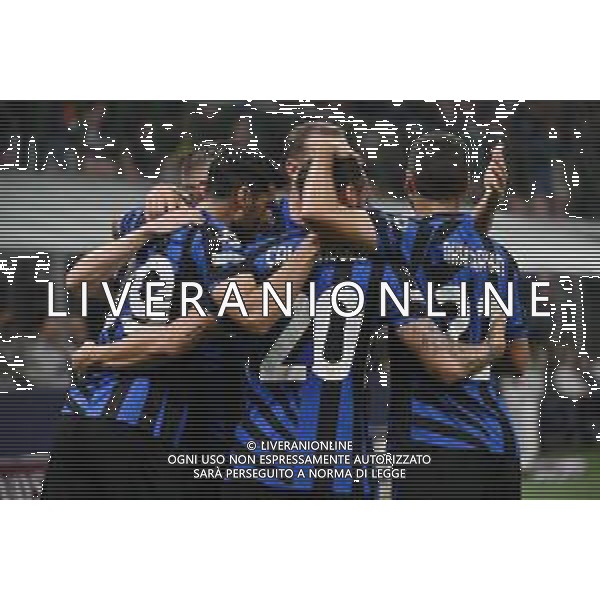 Inter vs Stella Rossa nella foto Hakan Calhanoglu (Inter) esultanza dopo il gol dell\'1 a 0 Milano 01-10-2024 Stadio Giuseppe Meazza - San Siro UEFA Champions League fase a girone unico - 2a giornata foto Roberto Garavaglia/Agenzia Aldo Liverani sas/AGENZIA ALDO LIVERANI SAS