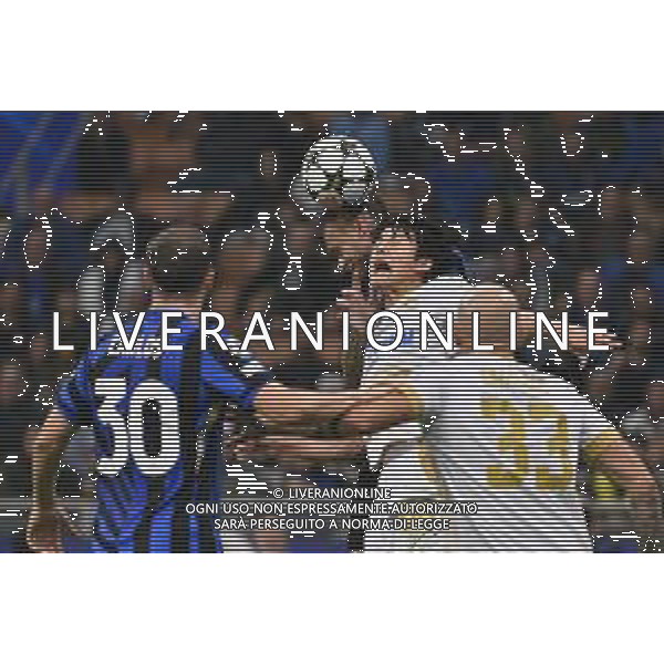 Inter vs Stella Rossa nella foto Marko Arnautovic (Inter) e Youngwoo Seol (Stella Rossa) Milano 01-10-2024 Stadio Giuseppe Meazza - San Siro UEFA Champions League fase a girone unico - 2a giornata foto Roberto Garavaglia/Agenzia Aldo Liverani sas/AGENZIA ALDO LIVERANI SAS