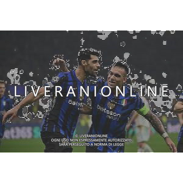 Inter vs Stella Rossa nella foto Mehdi Taremi (Inter) e Lautaro Martinez (Inter) esultanza dopo il gol del 4 a 0 Milano 01-10-2024 Stadio Giuseppe Meazza - San Siro UEFA Champions League fase a girone unico - 2a giornata foto Roberto Garavaglia/Agenzia Aldo Liverani sas/AGENZIA ALDO LIVERANI SAS