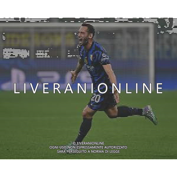 Inter vs Stella Rossa nella foto Hakan Calhanoglu (Inter) esultanza dopo il gol dell\'1 a 0 Milano 01-10-2024 Stadio Giuseppe Meazza - San Siro UEFA Champions League fase a girone unico - 2a giornata foto Roberto Garavaglia/Agenzia Aldo Liverani sas/AGENZIA ALDO LIVERANI SAS