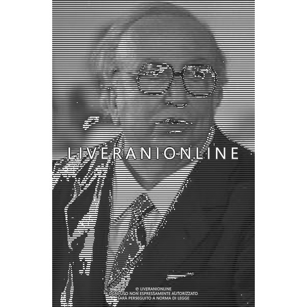 Neg- RETROSPETTIVA GIOVANNI SPADOLINI POLITICO NELLA FOTO GIOVANNI SPADOLINI AL 36mo CONGRESSO NAZIONALE DEI REPUBBLICANI NELL’ANNO 1987 AG ALDO LIVERANI SAS