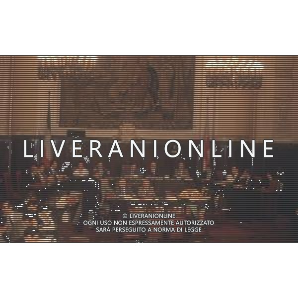 DIAP-RETROSPETTIVA MARCO FORMENTINI POLITICO NELLA FOTO MARCO FORMENTINI AL PRIMO CONSIGLIO COMUNALE NELL\'ANNO 1993 AG CONTROLUCE-AG ALDO LIVERANI SAS