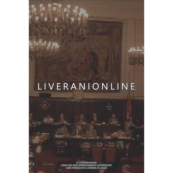 DIAP-RETROSPETTIVA MARCO FORMENTINI POLITICO NELLA FOTO MARCO FORMENTINI AL PRIMO CONSIGLIO COMUNALE NELL\'ANNO 1993 AG CONTROLUCE-AG ALDO LIVERANI SAS