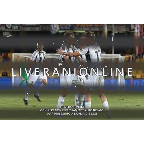 TVEM September 30, 2024 Monopoli, Italy - Benevento vs Juventus Next Gen - Italian soccer serie C 2024/25 - Ciro Vigorito Stadium. In the pic: Martin Njøten Palumbo of Juventus celebrates after scoring a goal with teammates foto emmanuele mastrodonato-ag aldo liverani sas