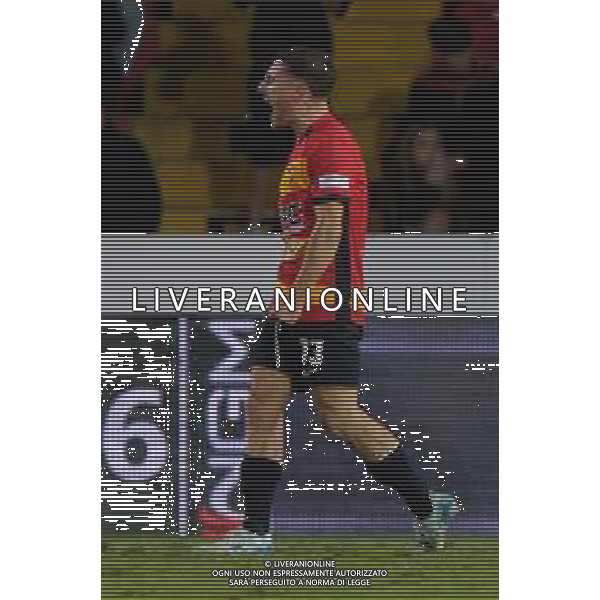 TVEM September 30, 2024 Monopoli, Italy - Benevento vs Juventus Next Gen - Italian soccer serie C 2024/25 - Ciro Vigorito Stadium. In the pic: Davide Lamesta of Benevento celebrates after scoring a goal foto emmanuele mastrodonato-ag aldo liverani sas