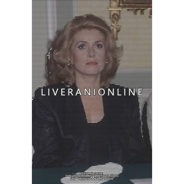 DIAP-RETROSPETTIVA CATHERINE DENEUVE ATTRICE NELLA FOTO CATHERINE DENEUVE A ROMA NELL\'ANNO 1985 PH EDGARDO DELLA SCORCIOSA-AG ALDO LIVERANI SAS 