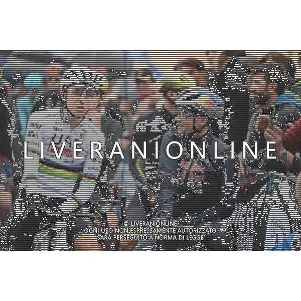 05-10-2024 Giro Dell\'emilia; 2024, Uae Team Emirates; 2024, Redu Bull - Bora - Hansgrohe; Pogacar, Tadej; Roglic, Primoz; Vignola; foto stefano sirotti-ag aldo liverani sas