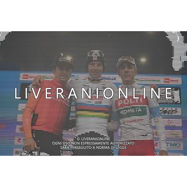 05-10-2024 2024, Uae Team Emirates; 2024, Ineos Grenadiers; 2024, Polti - Kometa; Pogacar, Tadej; Pidcock, Thomas; Piganzoli, Davide; Bologna - San Luca; ©SIROTTI/ AGENZIA ALDO LIVERANI SAS