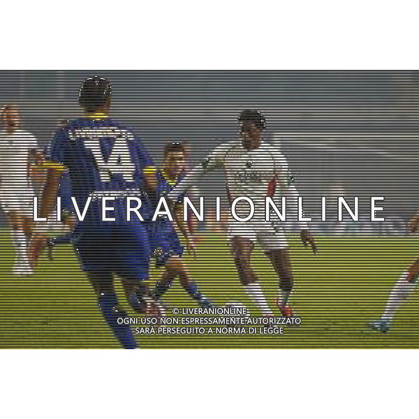 Issah Doumbia of Venezia FC play the ball during Hellas Verona FC vs Venezia FC , 7° Serie A Enilive 2024-25 game at Marcantonio Bentegodi Stadium in Verona (VR), Italy, on October 04, 2024. (Photo by Davide Casentini) AG ALDO LIVERANI SAS