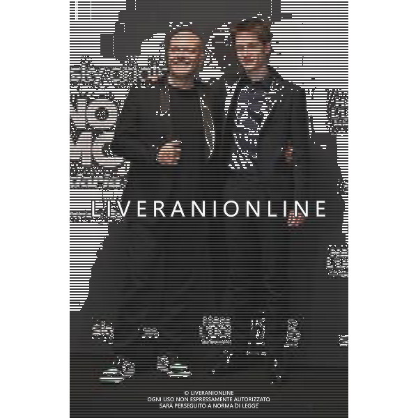 TVRG Photocall Hanno Ucciso Uomo Ragno nella foto Max Pezzali ed Elia Nuzzolo Milano 03-10-2024 Photocall in occasione della presentazione della serie TV Hanno Ucciso l\'Uomo Ragno foto Roberto Garavaglia/Agenzia Aldo Liverani sas