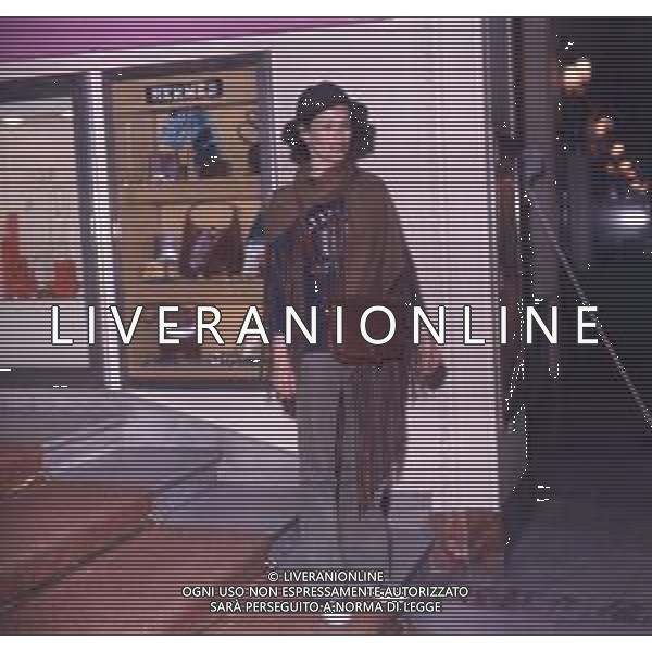 DIAP-RETROSPETTIVA GERALDINE CHAPLIN ATTRICE NELLA FOTO GERALDINE CHAPLIN A CANNES NELL\'ANNO 1974 AG ALDO LIVERANI SAS