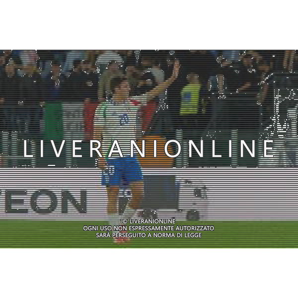 TVEM October 10, 2024 in Roma, Italy. Italy vs Belgium, UEFA Nations League 2024/25 League A Group A2 match - Olympic Stadium. In the pic: Andrea Cambiaso of Italy celebrates after scoring a goal ©Emmanuele Mastrodonato/AGENZIA ALDO LIVERANI SAS