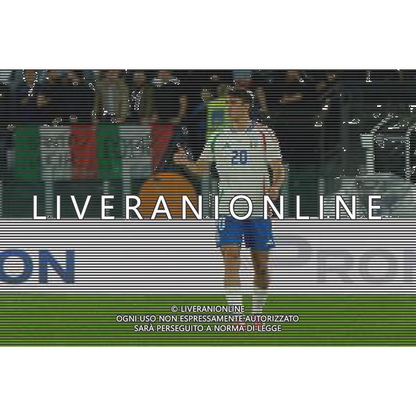 TVEM October 10, 2024 in Roma, Italy. Italy vs Belgium, UEFA Nations League 2024/25 League A Group A2 match - Olympic Stadium. In the pic: Andrea Cambiaso of Italy celebrates after scoring a goal ©Emmanuele Mastrodonato/AGENZIA ALDO LIVERANI SAS
