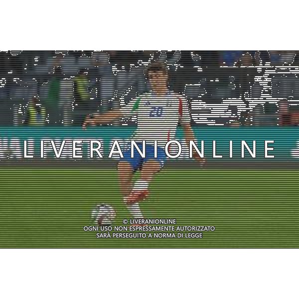 TVEM October 10, 2024 in Roma, Italy. Italy vs Belgium, UEFA Nations League 2024/25 League A Group A2 match - Olympic Stadium. In the pic: Andrea Cambiaso of Italy ©Emmanuele Mastrodonato/AGENZIA ALDO LIVERANI SAS