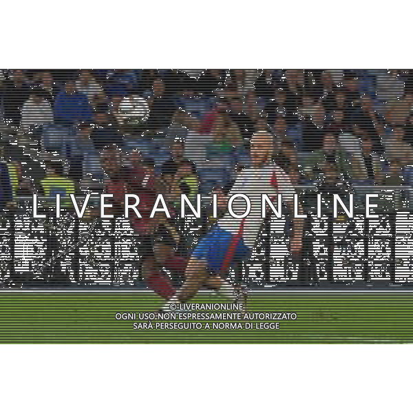 TVEM October 10, 2024 in Roma, Italy. Italy vs Belgium, UEFA Nations League 2024/25 League A Group A2 match - Olympic Stadium. In the pic: Jeremy Doku of Belgium and Federico Dimarco of Italy ©Emmanuele Matrodonato/AGENZIA ALDO LIVERANI SAS
