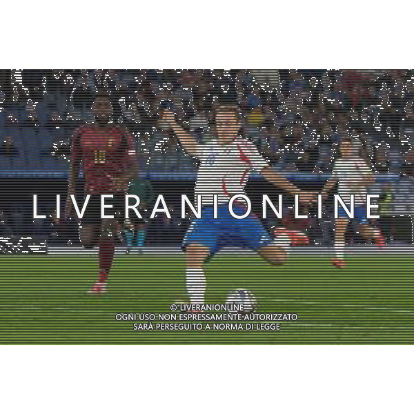 TVEM October 10, 2024 in Roma, Italy. Italy vs Belgium, UEFA Nations League 2024/25 League A Group A2 match - Olympic Stadium. In the pic: Davide Frattesi of Italy ©Emmanuele Matrodonato/AGENZIA ALDO LIVERANI SAS