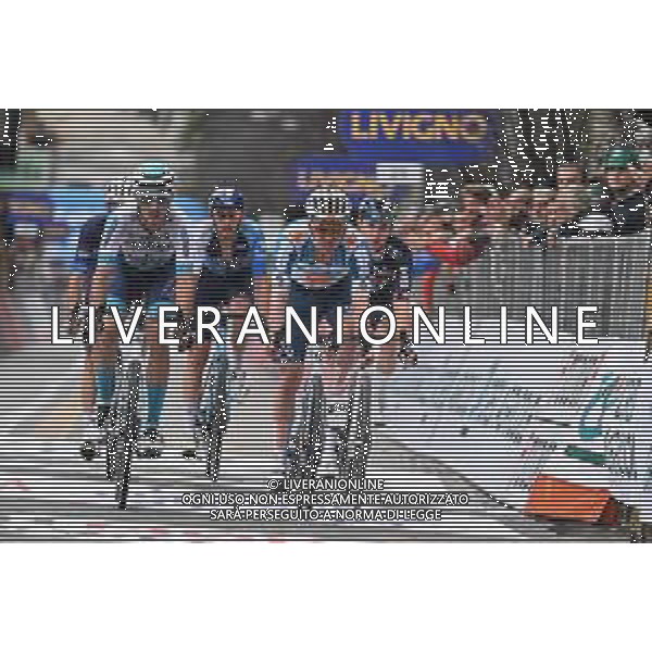12-10-2024 Giro Di Lombardia; 2024, Bahrain Victorious; 2024, Dsm - Firmenich Postnl; Zambanini, Edoardo; Vermaerke, Kevin; Como; ©SIROTTI/AGENZIA ALDO LIVERANI SAS