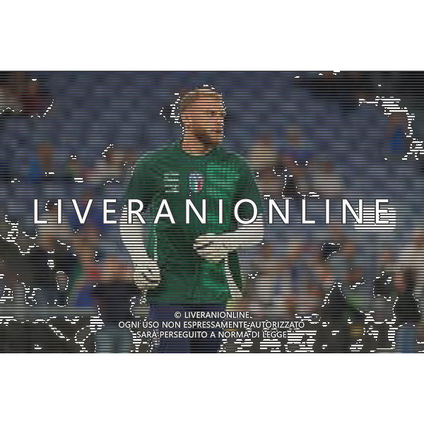 TVEM October 10, 2024 in Roma, Italy. Italy vs Belgium, UEFA Nations League 2024/25 League A Group A2 match - Olympic Stadium. In the pic: Michele Di Gregorio of Italy foto emmanuele mastrodonato-ag aldo liverani sas