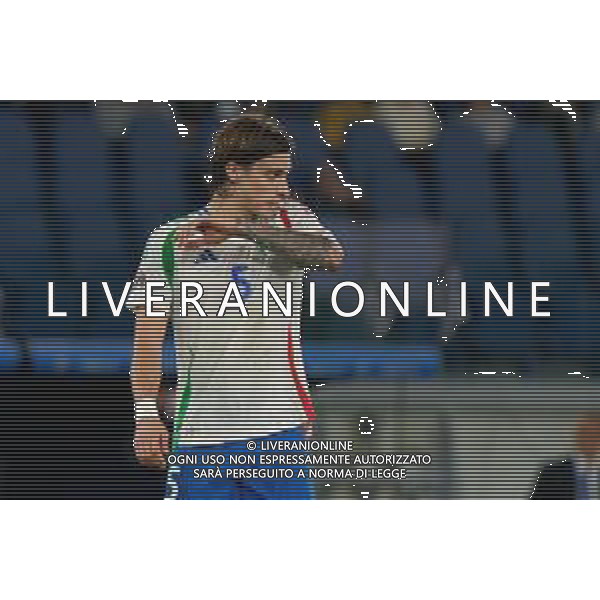 TVEM October 10, 2024 in Roma, Italy. Italy vs Belgium, UEFA Nations League 2024/25 League A Group A2 match - Olympic Stadium. In the pic: Riccardo Calafiori of Italy foto emmanuele mastrodonato-ag aldo liverani sas
