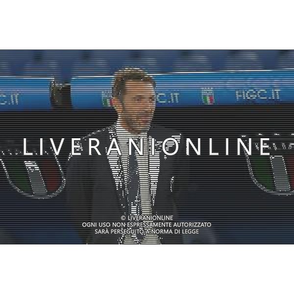 TVEM October 10, 2024 in Roma, Italy. Italy vs Belgium, UEFA Nations League 2024/25 League A Group A2 match - Olympic Stadium. In the pic: Italy Head of Delegation Gianluigi Buffon foto emmanuele mastrodonato-ag aldo liverani sas