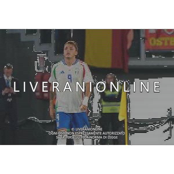 TVEM October 10, 2024 in Roma, Italy. Italy vs Belgium, UEFA Nations League 2024/25 League A Group A2 match - Olympic Stadium. In the pic: Mateo Retegui of Italy foto emmanuele mastrodonato-ag aldo liverani sas