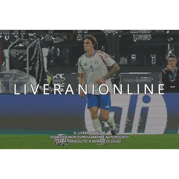 TVEM October 10, 2024 in Roma, Italy. Italy vs Belgium, UEFA Nations League 2024/25 League A Group A2 match - Olympic Stadium. In the pic: Riccardo Calafiori of Italy foto emmanuele mastrodonato-ag aldo liverani sas