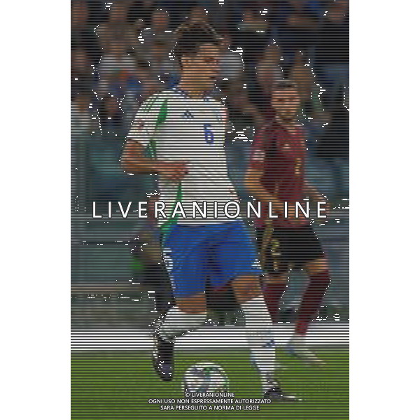 TVEM October 10, 2024 in Roma, Italy. Italy vs Belgium, UEFA Nations League 2024/25 League A Group A2 match - Olympic Stadium. In the pic: Samuele Ricci of Italy foto emmanuele mastrodonato-ag aldo liverani sas