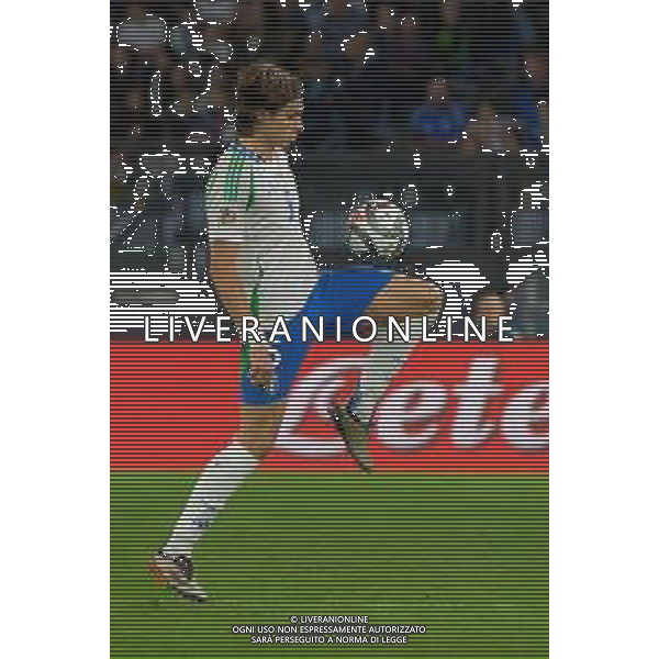 TVEM October 10, 2024 in Roma, Italy. Italy vs Belgium, UEFA Nations League 2024/25 League A Group A2 match - Olympic Stadium. In the pic: Riccardo Calafiori of Italy foto emmanuele mastrodonato-ag aldo liverani sas