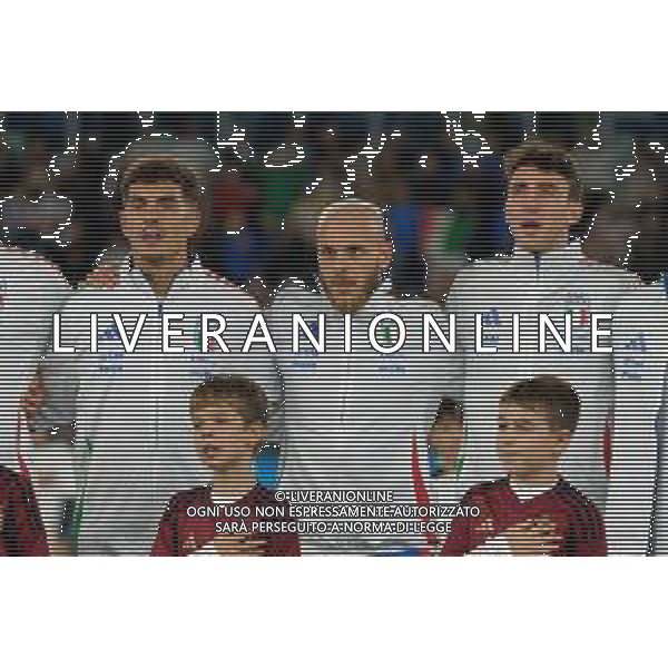 TVEM October 10, 2024 in Roma, Italy. Italy vs Belgium, UEFA Nations League 2024/25 League A Group A2 match - Olympic Stadium. In the pic: Giovanni Di Lorenzo of Italy, Federico Dimarco of Italy, Andrea Cambiaso of Italy foto emmanuele mastrodonato-ag aldo liverani sas