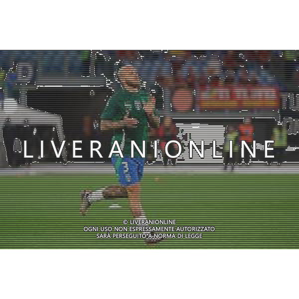 TVEM October 10, 2024 in Roma, Italy. Italy vs Belgium, UEFA Nations League 2024/25 League A Group A2 match - Olympic Stadium. In the pic: Federico Dimarco of Italy foto emmanuele mastrodonato-ag aldo liverani sas