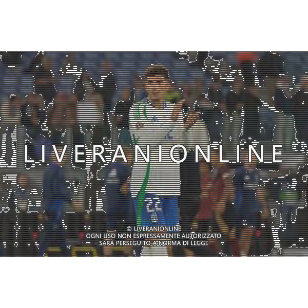 TVEM October 10, 2024 in Roma, Italy. Italy vs Belgium, UEFA Nations League 2024/25 League A Group A2 match - Olympic Stadium. In the pic: Giovanni Di Lorenzo of Italy greet the fans foto emmanuele mastrodonato-ag aldo liverani sas