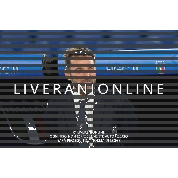 TVEM October 10, 2024 in Roma, Italy. Italy vs Belgium, UEFA Nations League 2024/25 League A Group A2 match - Olympic Stadium. In the pic: Italy Head of Delegation Gianluigi Buffon foto emmanuele mastrodonato-ag aldo liverani sas