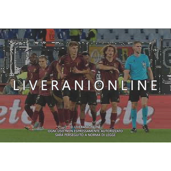 TVEM October 10, 2024 in Roma, Italy. Italy vs Belgium, UEFA Nations League 2024/25 League A Group A2 match - Olympic Stadium. In the pic: players of Belgium celebrates foto emmanuele mastrodonato-ag aldo liverani sas