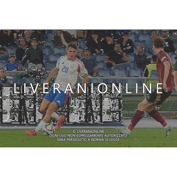 TVEM October 10, 2024 in Roma, Italy. Italy vs Belgium, UEFA Nations League 2024/25 League A Group A2 match - Olympic Stadium. In the pic: Andrea Cambiaso of Italy foto emmanuele mastrodonato-ag aldo liverani sas