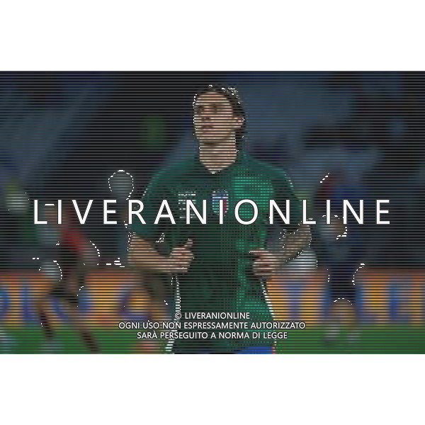 TVEM October 10, 2024 in Roma, Italy. Italy vs Belgium, UEFA Nations League 2024/25 League A Group A2 match - Olympic Stadium. In the pic: Riccardo Calafiori of Italy foto emmanuele mastrodonato-ag aldo liverani sas