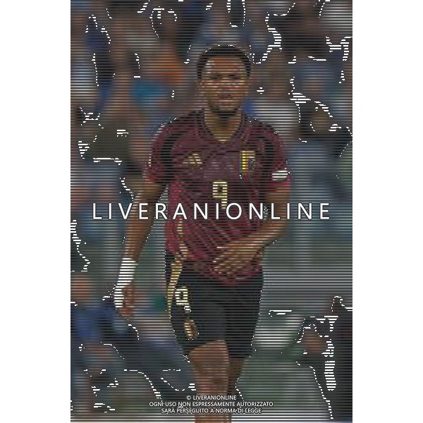 TVEM October 10, 2024 in Roma, Italy. Italy vs Belgium, UEFA Nations League 2024/25 League A Group A2 match - Olympic Stadium. In the pic: Lois Openda of Belgium foto emmanuele mastrodonato-ag aldo liverani sas