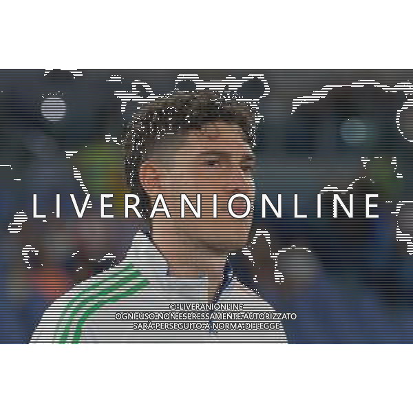 TVEM October 10, 2024 in Roma, Italy. Italy vs Belgium, UEFA Nations League 2024/25 League A Group A2 match - Olympic Stadium. In the pic: Alessandro Bastoni of Italy foto emmanuele mastrodonato-ag aldo liverani sas