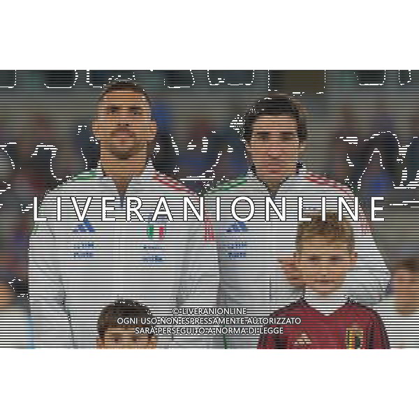 TVEM October 10, 2024 in Roma, Italy. Italy vs Belgium, UEFA Nations League 2024/25 League A Group A2 match - Olympic Stadium. In the pic: Lorenzo Pellegrini of Italy and Sandro Tonali of Italy foto emmanuele mastrodonato-ag aldo liverani sas