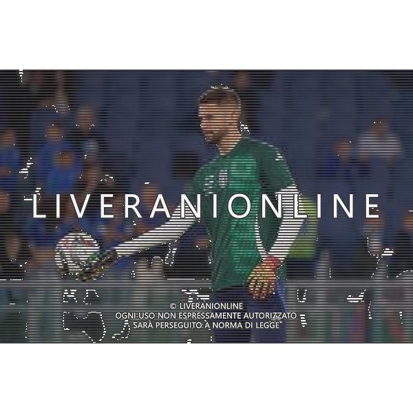 TVEM October 10, 2024 in Roma, Italy. Italy vs Belgium, UEFA Nations League 2024/25 League A Group A2 match - Olympic Stadium. In the pic: Guglielmo Vicario of Italy foto emmanuele mastrodonato-ag aldo liverani sas