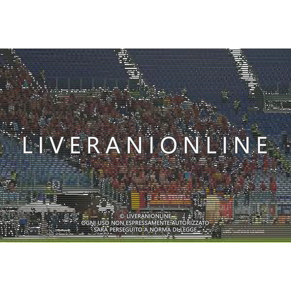 TVEM October 10, 2024 in Roma, Italy. Italy vs Belgium, UEFA Nations League 2024/25 League A Group A2 match - Olympic Stadium. In the pic: Supporters of Belgium foto emmanuele mastrodonato-ag aldo liverani sas