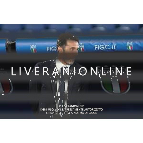 TVEM October 10, 2024 in Roma, Italy. Italy vs Belgium, UEFA Nations League 2024/25 League A Group A2 match - Olympic Stadium. In the pic: Italy Head of Delegation Gianluigi Buffon foto emmanuele mastrodonato-ag aldo liverani sas