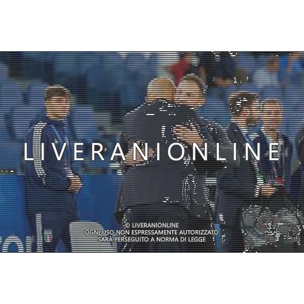 TVEM October 10, 2024 in Roma, Italy. Italy vs Belgium, UEFA Nations League 2024/25 League A Group A2 match - Olympic Stadium. In the pic: Domenico Tedesco head coach of Belgium and Luciano Spalletti head coach of Italy foto emmanuele mastrodonato-ag aldo liverani sas