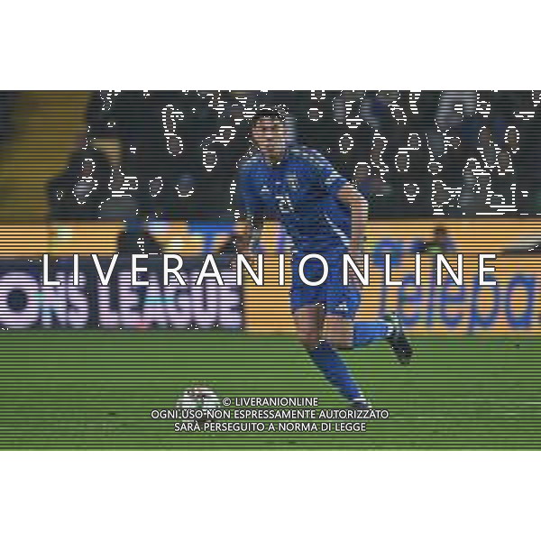 TVRG Italia vs Israele nella foto Alessandro Bastoni (Italia) Udine 14-10-2024 Bluenergy Stadium - Stadio Friuli UEFA Nations League - Lega A Gruppo A2 - 4a giornata foto Roberto Garavaglia/Agenzia Aldo Liverani sas