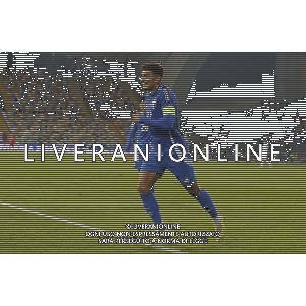 Giovani Di Lorenzo of Italy celebrates after scoring second goal during Italy vs Israel, matchday 4 of League A of Uefa Nations League 2025, game at Bluenergy stadium - stadio Friuli in Udine (UD), Italy, on October 14, 2024. (Photo by Davide Casentini)/AGENZIA ALDO LIVERANI SAS -TVDC ITALIA vs ISRAELE UEFA Nations League - 4a giornata Gruppo A2 - Udine 14.10.2024