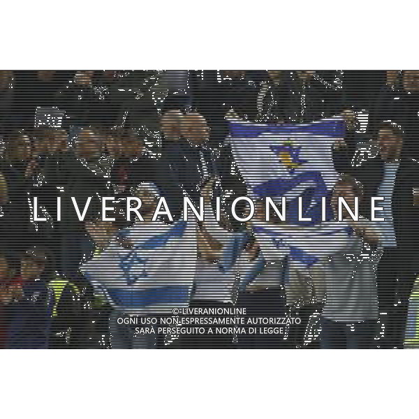 TIFOSI - Israel fans show their support during Italy vs Israel, matchday 4 of League A of Uefa Nations League 2025, game at Bluenergy stadium - stadio Friuli in Udine (UD), Italy, on October 14, 2024. (Photo by Davide Casentini)/AGENZIA ALDO LIVERANI SAS -TVDC ITALIA vs ISRAELE UEFA Nations League - 4a giornata Gruppo A2 - Udine 14.10.2024