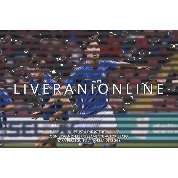 TVRG Italia vs Repubblica d’Irlanda nella foto Cesare Casadei (Italia) esultanza dopo il gol dell\'1 a 0 Trieste 15-10-2024 Stadio Nereo Rocco Campionato Europeo UEFA Under21 Girone di qualificazione Gruppo A - 10a giornata foto Roberto Garavaglia/Agenzia Aldo Liverani sas