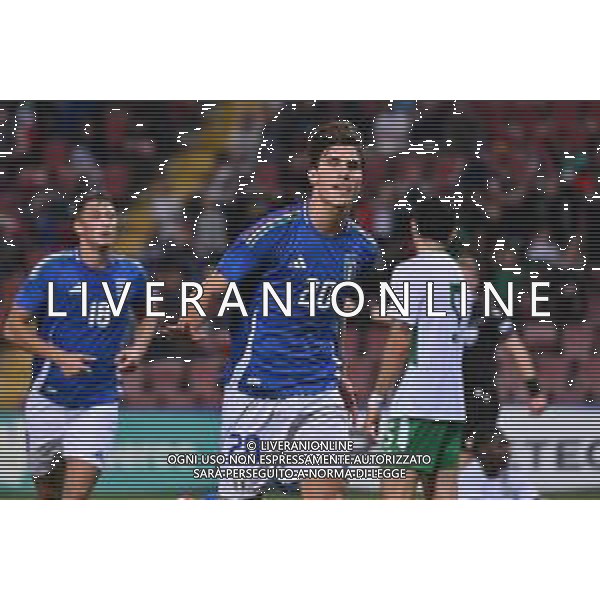 TVRG Italia vs Repubblica d’Irlanda nella foto Cesare Casadei (Italia) esultanza dopo il gol dell\'1 a 0 Trieste 15-10-2024 Stadio Nereo Rocco Campionato Europeo UEFA Under21 Girone di qualificazione Gruppo A - 10a giornata foto Roberto Garavaglia/Agenzia Aldo Liverani sas
