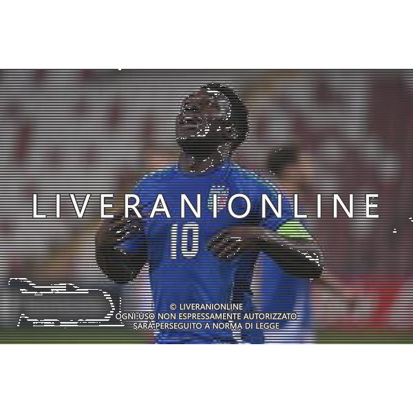 TVRG Italia vs Repubblica d’Irlanda nella foto Wilfried Gnonto (Italia) delusione dopo occasione da gol fallita Trieste 15-10-2024 Stadio Nereo Rocco Campionato Europeo UEFA Under21 Girone di qualificazione Gruppo A - 10a giornata foto Roberto Garavaglia/Agenzia Aldo Liverani sas