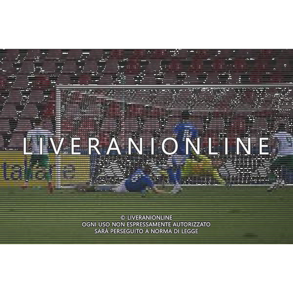 TVRG Italia vs Repubblica d’Irlanda nella foto Andrew Moran (Repubblica d\'Irlanda), a SX, segna il gol dell\'1 a 1 Trieste 15-10-2024 Stadio Nereo Rocco Campionato Europeo UEFA Under21 Girone di qualificazione Gruppo A - 10a giornata foto Roberto Garavaglia/Agenzia Aldo Liverani sas