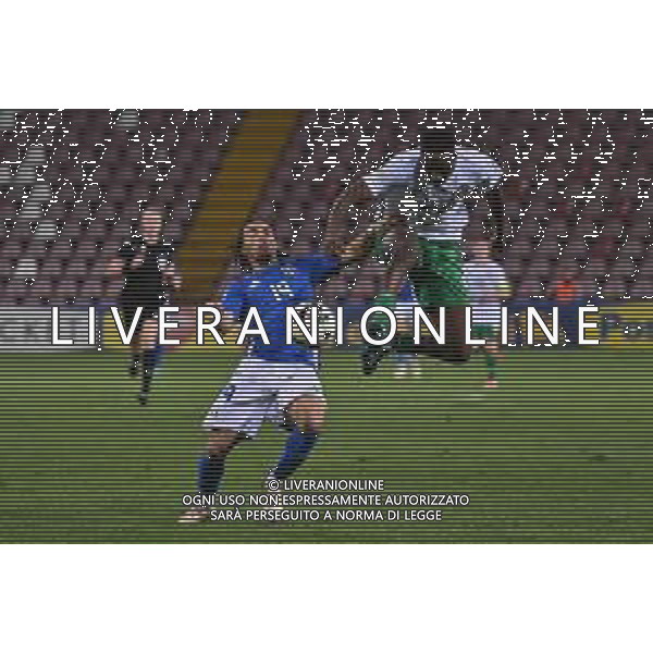 TVRG Italia vs Repubblica d’Irlanda nella foto Luca Koleosho (Italia) e Emmanuel Adegboyega (Repubblica d\'Irlanda) Trieste 15-10-2024 Stadio Nereo Rocco Campionato Europeo UEFA Under21 Girone di qualificazione Gruppo A - 10a giornata foto Roberto Garavaglia/Agenzia Aldo Liverani sas